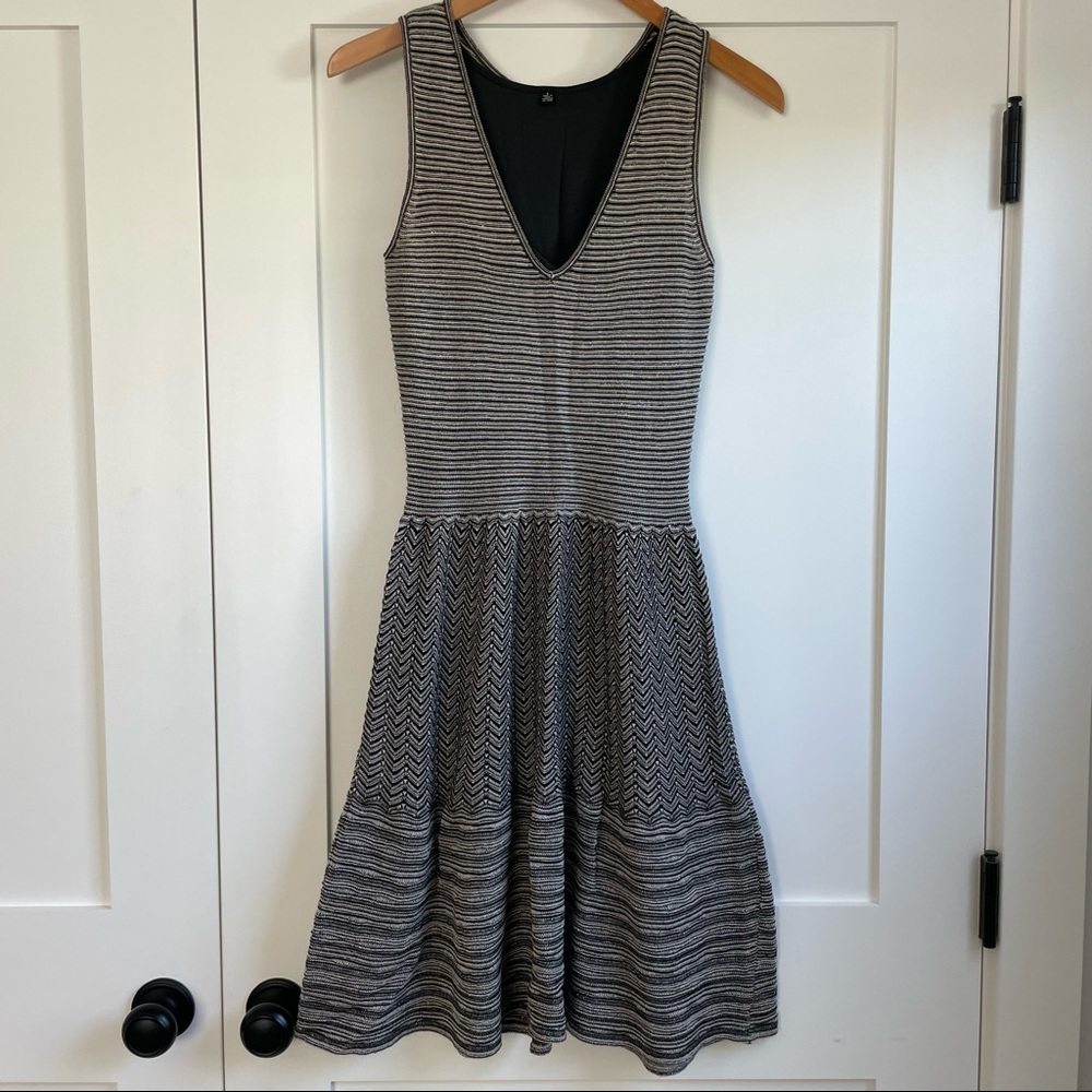 NWOT Anthropologie Test Pattern Sweater Black Motif Dress, S